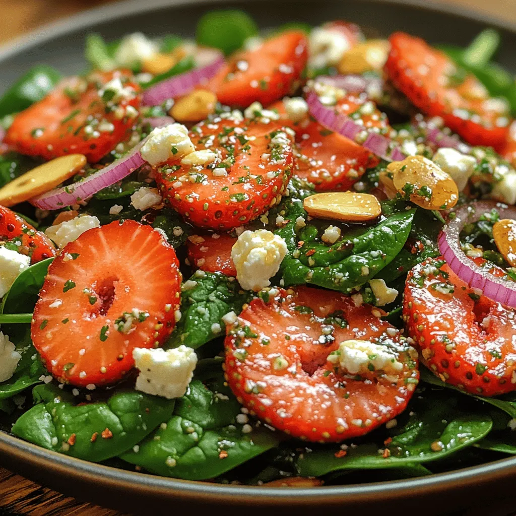 To create the perfect Strawberry Feta Spinach Salad, gathering the right ingredients is key. Here’s a closer look at the essential components that contribute to this dish's deliciousness and nutritional value: