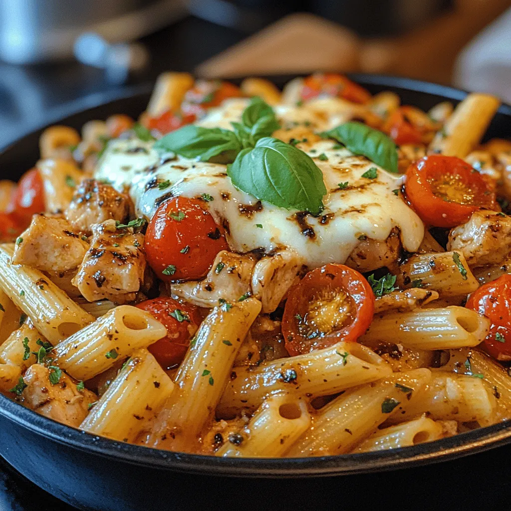 Bruschetta Chicken Pasta Delight is a dish that brings together the vibrant flavors of Italian cuisine in a harmonious and satisfying manner. Picture a plate of al dente pasta topped with succulent chicken, fresh tomatoes, aromatic basil, and a drizzle of balsamic vinegar—this dish is a celebration of fresh ingredients and bold tastes. The appeal of Bruschetta Chicken Pasta lies not only in its delightful combination of flavors but also in its versatility; it can serve as a comforting family dinner or a sophisticated meal for entertaining guests.