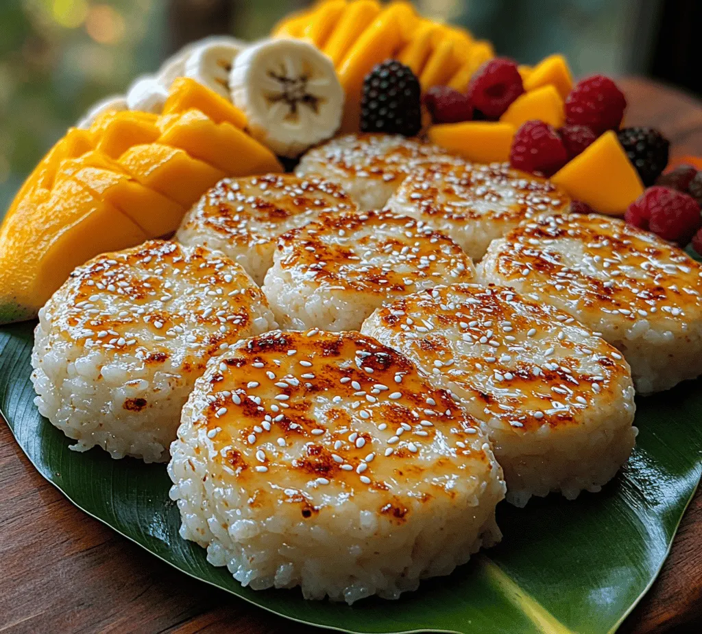 Welcome to the world of tropical flavors with our delightful Coconut Rice Cakes! These soft, chewy treats are not only a celebration of coconut but also a perfect representation of the vibrant cultures where coconut is a staple ingredient. Coconut rice cakes are adored for their unique texture and rich flavor, making them an irresistible dessert for any occasion. Whether you're enjoying a sunny day or bringing a taste of the tropics to your kitchen, these rice cakes will transport you to a serene beach paradise with every bite.