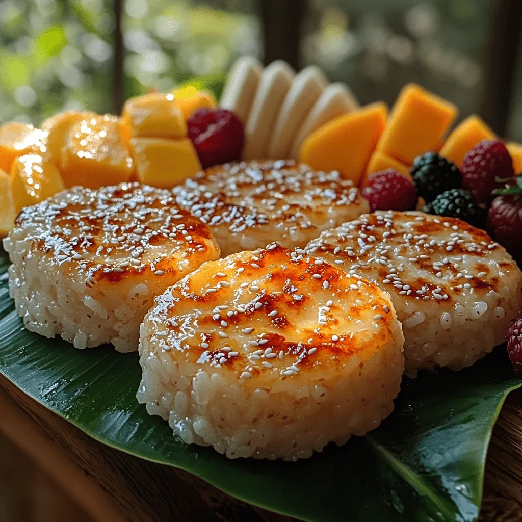 Welcome to the world of tropical flavors with our delightful Coconut Rice Cakes! These soft, chewy treats are not only a celebration of coconut but also a perfect representation of the vibrant cultures where coconut is a staple ingredient. Coconut rice cakes are adored for their unique texture and rich flavor, making them an irresistible dessert for any occasion. Whether you're enjoying a sunny day or bringing a taste of the tropics to your kitchen, these rice cakes will transport you to a serene beach paradise with every bite.