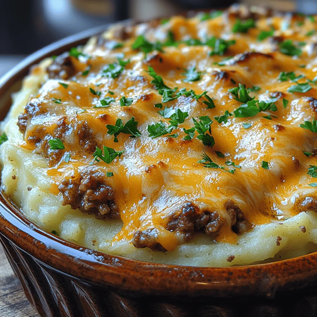 To create the perfect Cheesy Beef-Stuffed Mashed Potatoes, it’s essential to start with high-quality ingredients. Each component plays a crucial role in the final dish, ensuring that every bite is bursting with flavor and comfort.