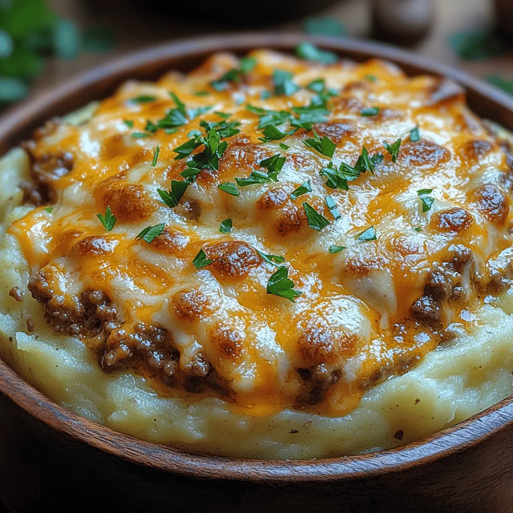 To create the perfect Cheesy Beef-Stuffed Mashed Potatoes, it’s essential to start with high-quality ingredients. Each component plays a crucial role in the final dish, ensuring that every bite is bursting with flavor and comfort.