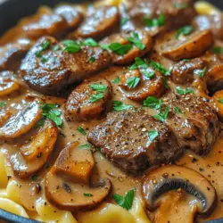 Beef Stroganoff is a beloved classic, evocative of warm family dinners and cozy gatherings. This dish, known for its rich, creamy sauce and tender beef, has earned its place as a cornerstone of comfort food. The combination of sautéed beef, mushrooms, and onions enveloped in a velvety sauce creates a symphony of flavors that tantalizes the taste buds. Whether it’s a chilly weeknight or a special occasion, Beef Stroganoff serves as the perfect meal to bring loved ones together around the table.