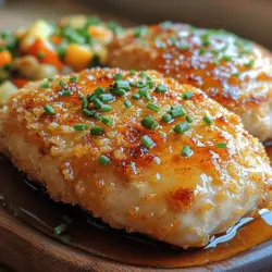 If you're searching for a delightful and satisfying dish to elevate your dinner game, look no further than Double Crunch Honey Garlic Chicken Breasts. This recipe combines the irresistible sweetness of honey with the savory depth of garlic, creating a flavor profile that is both comforting and exciting. What truly sets this dish apart is the double crunch; the use of panko breadcrumbs not only enhances the texture but also adds a delightful crispiness that contrasts beautifully with the juicy chicken breasts.