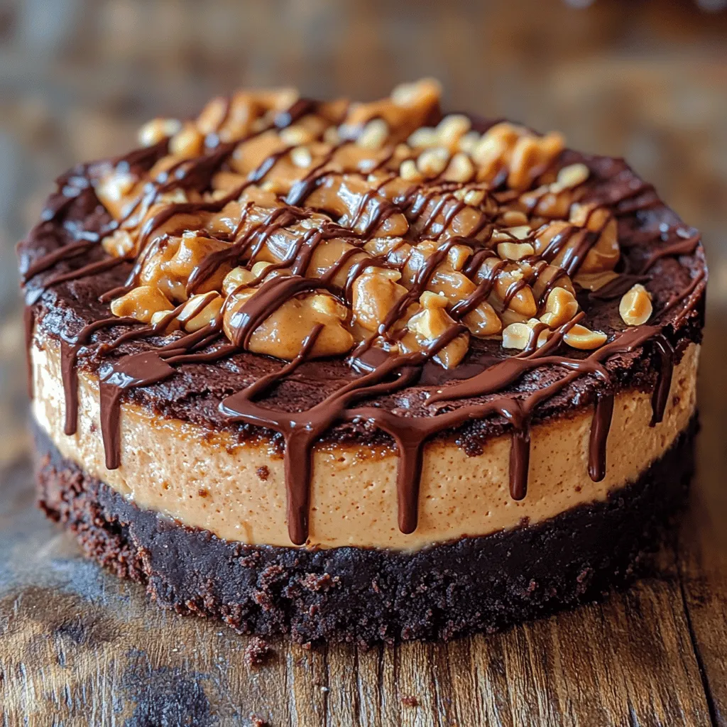 If you ever find yourself torn between the rich chocolatey goodness of a brownie, the creamy indulgence of a cheesecake, and the nutty allure of peanut butter, then this Decadent Peanut Butter Brownie Cheesecake is the ultimate solution. This dessert seamlessly combines three beloved treats into one irresistible creation, making it a perfect centerpiece for any occasion. Whether you are hosting a lively party, celebrating a family gathering, or simply wanting to indulge in something sweet, this cheesecake will undoubtedly impress your guests and satisfy your cravings.