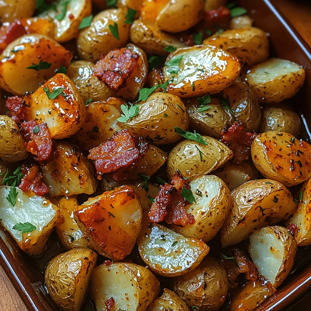 If you're searching for a side dish that perfectly balances sweet and savory flavors, look no further than Sweet & Savory Honey Bacon Roasted Potatoes. This delightful dish combines the earthiness of baby potatoes, the richness of thick-cut bacon, and the natural sweetness of honey, creating a mouthwatering experience that will leave you and your guests craving more. The contrast of flavors and textures makes these roasted potatoes a standout addition to any meal.