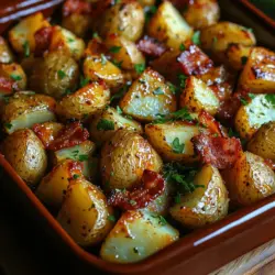 If you're searching for a side dish that perfectly balances sweet and savory flavors, look no further than Sweet & Savory Honey Bacon Roasted Potatoes. This delightful dish combines the earthiness of baby potatoes, the richness of thick-cut bacon, and the natural sweetness of honey, creating a mouthwatering experience that will leave you and your guests craving more. The contrast of flavors and textures makes these roasted potatoes a standout addition to any meal.