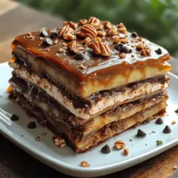 If you're on the lookout for a dessert that combines elegance with indulgence, look no further than Turtle Delight Lasagna. This decadent dessert is a delightful twist on traditional lasagna, transforming the concept of savory layers into a sweet symphony of flavors. Picture creamy layers of chocolate pudding, rich cream cheese, and gooey caramel, all nestled between sheets of lasagna noodles. Turtle Delight Lasagna is not just a treat for the taste buds; it’s a feast for the eyes, making it a perfect centerpiece for special occasions, gatherings, or simply a well-deserved indulgence after a long day.