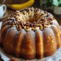 Banana desserts have long held a special place in the hearts of bakers and dessert enthusiasts alike. The natural sweetness and unique flavor profile of ripe bananas make them an ideal ingredient for a wide variety of baked goods. From banana bread to banana pudding, these beloved fruits provide a delicious way to elevate any dessert. Among the myriad of banana-infused treats, the Banana Bliss Bundt Cake stands out as a perfect blend of flavors and textures.