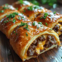 There’s an undeniable charm that comes with the morning meal, often regarded as the most important meal of the day. A hearty breakfast not only kick-starts your metabolism but also sets the tone for your day ahead. When you think of breakfast, images of fluffy pancakes, steaming omelets, or fruit-laden yogurt parfaits might come to mind. However, one dish that effortlessly elevates the classic breakfast experience is the Savory Breakfast Sausage Crescent Rolls. These delightful pastries combine the rich flavors of savory sausage with the flaky goodness of crescent roll dough, creating a breakfast option that is both satisfying and indulgent.