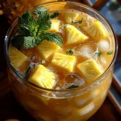 To elevate the Tropical Sunshine Pineapple Lemonade Punch and make it truly unforgettable, a sparkling element enhances its refreshing qualities. When incorporating sparkling water or soda, timing is crucial to maintain that delightful fizz. For optimal results, follow these guidelines: