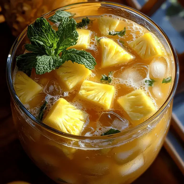 To elevate the Tropical Sunshine Pineapple Lemonade Punch and make it truly unforgettable, a sparkling element enhances its refreshing qualities. When incorporating sparkling water or soda, timing is crucial to maintain that delightful fizz. For optimal results, follow these guidelines: