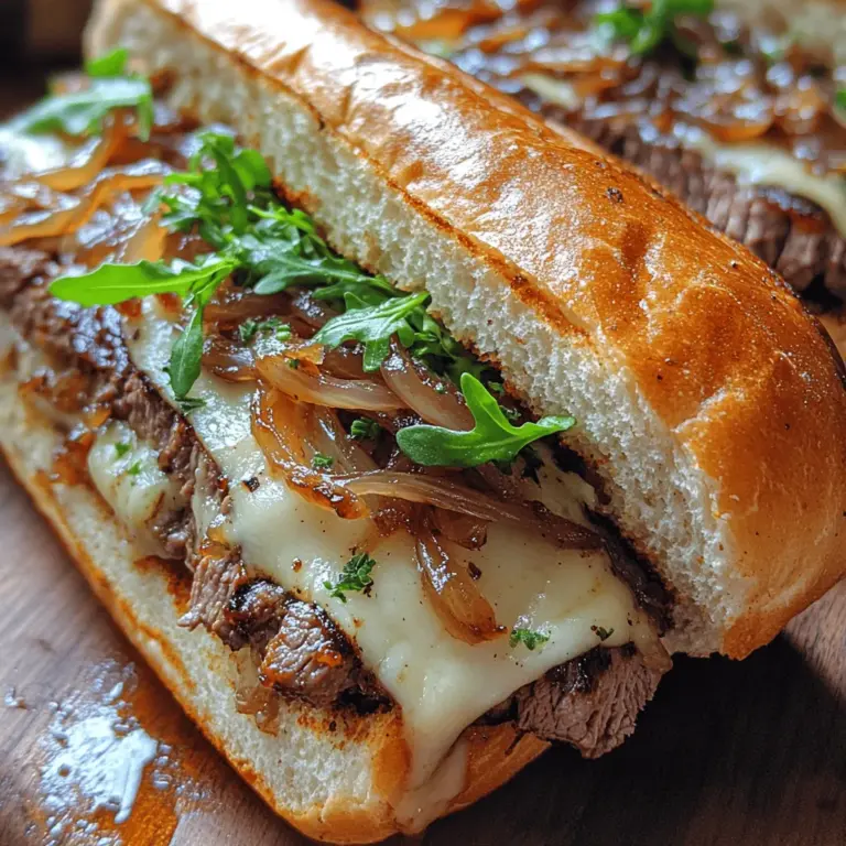 The Caramelized Onion & Cheese Steak Sandwich is a culinary delight that marries the rich flavors of expertly cooked flank steak with the sweetness of caramelized onions and the creaminess of melted provolone cheese. This sandwich is perfect for a hearty lunch or a satisfying dinner, and it’s surprisingly easy to prepare at home. With its irresistible combination of flavors and textures, this sandwich has become a beloved staple in many households. In this article, we will explore the origins of this delicious sandwich, highlight the key ingredients that make it special, and provide a step-by-step guide to creating your own version in the comfort of your kitchen.