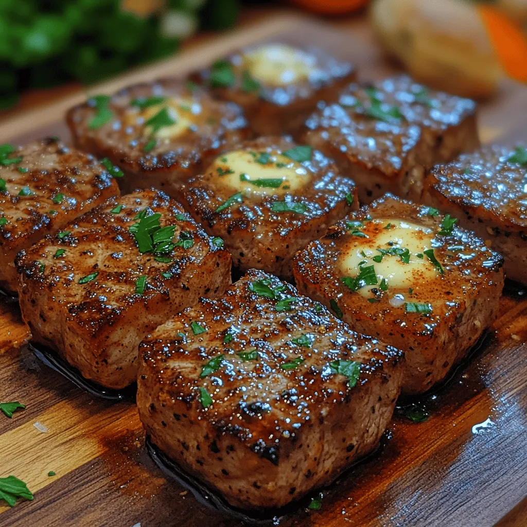What makes Sizzling Garlic Butter Steak Bites so appealing? First and foremost, it’s the flavor. The combination of freshly minced garlic and creamy butter creates a sauce that perfectly complements the juicy steak, enhancing its natural richness. The result is a mouthwatering dish that offers a burst of flavor in every bite.
