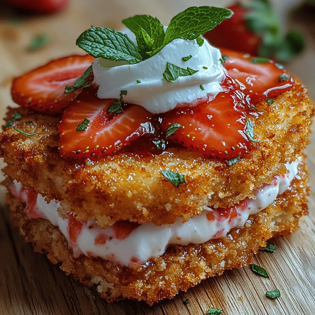 If you're looking for a dessert that takes the beloved flavors of cheesecake and elevates them to new heights, look no further than Fried Strawberry Cheesecake Sandwiches. This delightful treat is a creative fusion that perfectly balances the creamy richness of cheesecake with the sweet and tangy notes of fresh strawberries, all sandwiched between slices of crispy, golden-brown bread. Whether served as a decadent brunch option, an eye-catching dessert, or a sweet snack that leaves everyone craving more, Fried Strawberry Cheesecake Sandwiches are sure to impress.