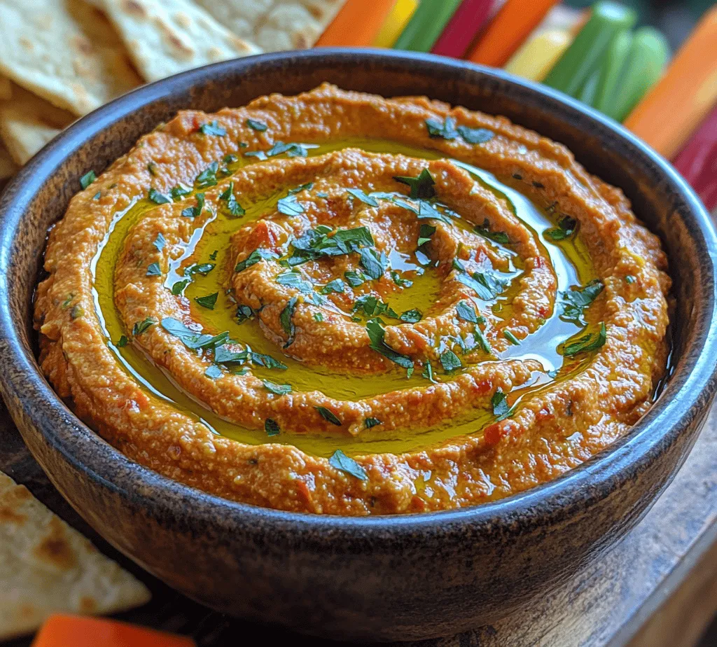 Hummus has established itself as a beloved staple in kitchens around the world, particularly as a staple of Middle Eastern cuisine. This creamy dip, made primarily from blended chickpeas, tahini, olive oil, lemon juice, and garlic, has won the hearts of many due to its rich texture and adaptable flavor profile. While traditional hummus is delicious on its own, the introduction of roasted red pepper transforms this classic dish into an extraordinary culinary experience. The sweetness of roasted red peppers enhances the overall taste, providing a vibrant color and a delightful twist that elevates the humble chickpea dip.