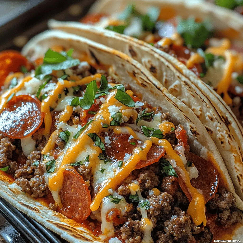 In the ever-evolving world of culinary creativity, the fusion of flavors often leads to delightful new dishes. One such combination that has taken the food landscape by storm is the Meat Lovers Pizza Tacos. This unique recipe marries the beloved components of classic pizza with the convenience and fun of tacos, making it a perfect dish for gatherings, family dinners, or a fun weeknight meal. The Meat Lovers Pizza Tacos encapsulate the best of both worlds—crispy taco shells filled with savory, cheesy goodness that satisfies even the heartiest of appetites.