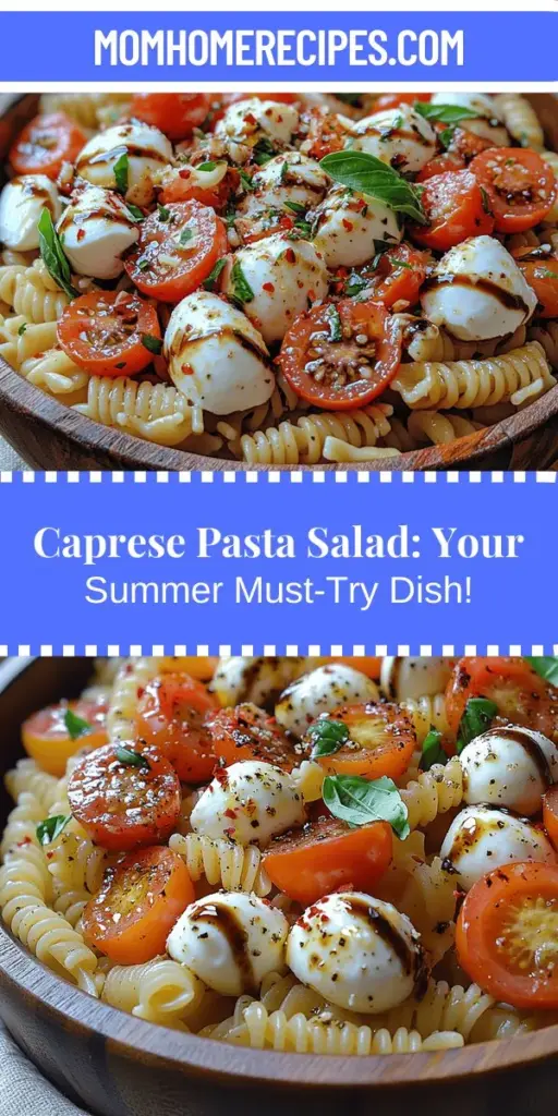 Discover the vibrant and refreshing Caprese Pasta Salad, a perfect summer dish that combines the classic flavors of a Caprese salad with hearty pasta. This easy-to-make meal is ideal for picnics, barbecues, or light dinners, offering freshness and nutrition in every bite. Learn about the key ingredients like ripe tomatoes, creamy mozzarella, and fragrant basil, along with preparation tips to elevate your cooking. Enjoy this delightful dish that captures the essence of Italian cuisine and is sure to impress your guests.