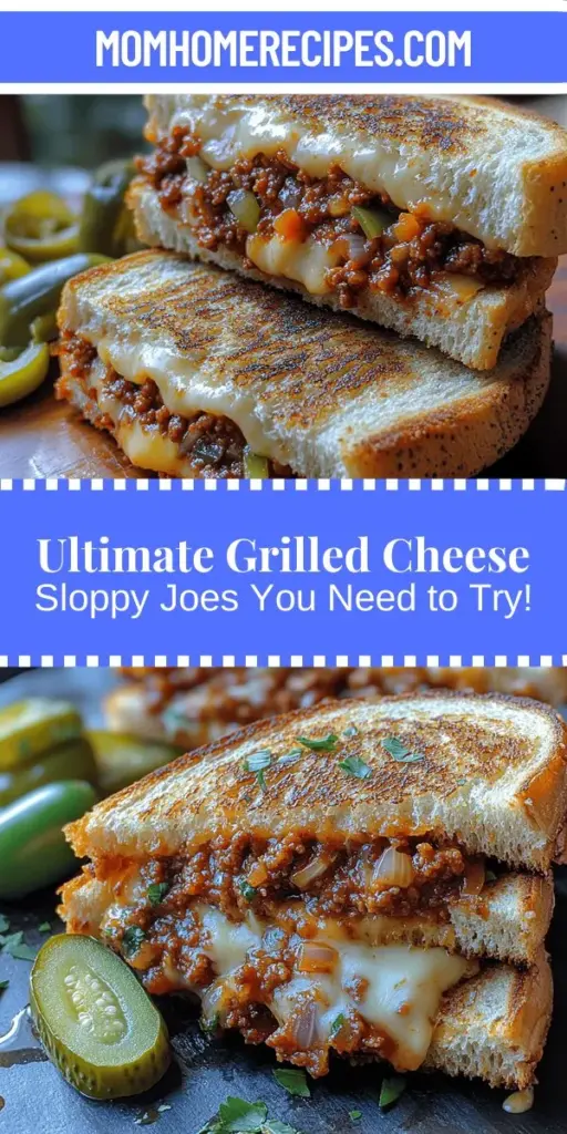 Say hello to your new favorite comfort food with the Ultimate Grilled Cheese Sloppy Joes! This mouthwatering recipe combines the melty goodness of grilled cheese with the hearty flavors of a classic Sloppy Joe, creating a dish that's both nostalgic and unique. Customize it with your choice of ground meat and cheese, and enjoy endless variations. It's perfect for family dinners or cozy nights in. Get ready to elevate your culinary game and indulge in this delicious creation!