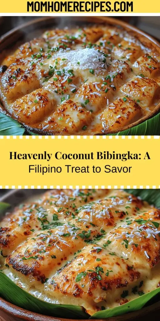 Discover the irresistible flavor of Heavenly Coconut Bibingka, a traditional Filipino delicacy that’s perfect for festive gatherings. This delightful rice cake, made with rice flour, coconut milk, and fresh coconut, boasts a soft, fluffy texture and a savory cheese topping that will tantalize your taste buds. Ideal for celebrating Christmas or simply savoring any day, this treat symbolizes warmth and community, inviting you to share moments with loved ones. Try making this authentic dish at home and enjoy a slice of Filipino culture.