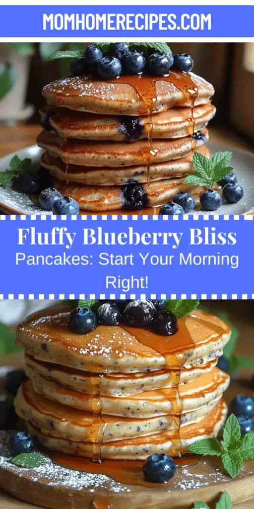 Indulge in the ultimate breakfast treat with Fluffy Blueberry Bliss Pancakes. These light and airy pancakes are packed with fresh blueberries, creating a deliciously sweet and tart flavor. Made with simple ingredients you likely have at home, this versatile recipe allows for customizations to suit your taste. Top them with maple syrup, whipped cream, or fresh mint for an elegant touch. Perfect for lazy mornings or special brunches, these pancakes are sure to impress!
