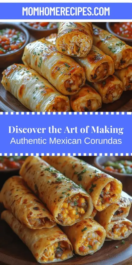 Discover the world of traditional Mexican Corundas, a delicious and comforting dish that celebrates ancestral culinary practices! These triangle-shaped delights, made from masa harina, are a staple in Michoacán and symbolize family gatherings. Filled with various ingredients like cheese or vegetables, they offer endless customization possibilities. Making corundas at home is not only a delightful cooking adventure but also a way to connect with rich cultural traditions and create lasting memories with loved ones. Dive into this flavorful experience today!