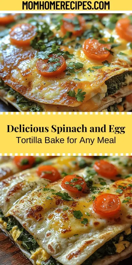 Discover the delightful Spinach and Egg Tortilla Bake, a nutritious dish perfect for any meal of the day. Packed with wholesome ingredients like eggs, fresh spinach, colorful bell peppers, and melted cheese, this recipe not only satisfies your taste buds but also boosts your health. Easy to prepare and adaptable for different dietary preferences, it’s great for feeding a crowd or meal prepping. Enjoy it warm or cold, making it a versatile addition to your kitchen rotation.