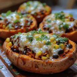 BBQ Chicken Stuffed Sweet Potatoes is a dish that beautifully marries flavor and nutrition, making it a favorite among health-conscious food lovers and busy families alike. This hearty meal not only satisfies your cravings for something savory and filling but also packs a punch of nutrients that can enhance your overall well-being. The natural sweetness of the sweet potatoes complements the smoky, tangy flavors of the BBQ chicken, creating a delightful balance that is hard to resist.