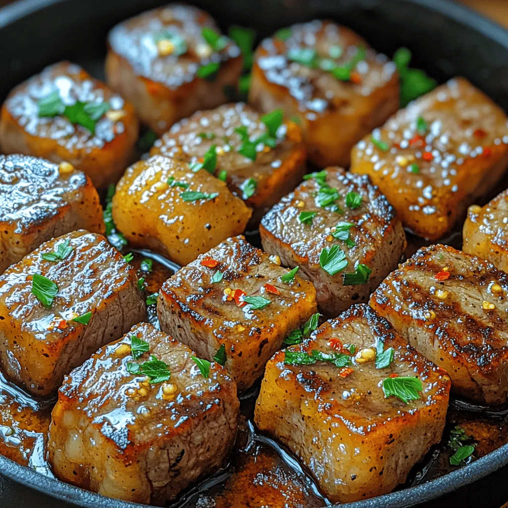 If you're on the lookout for a quick yet incredibly flavorful meal, look no further than Sweet & Savory Honey Garlic Steak Bites. This dish is not just a meal; it's an experience that tantalizes your taste buds with its perfect balance of sweetness, savory goodness, and a hint of spice. Imagine tender, juicy pieces of steak coated in a glossy, sweet garlic glaze that caramelizes beautifully in the pan – it’s a dish that promises to delight you and your guests alike.