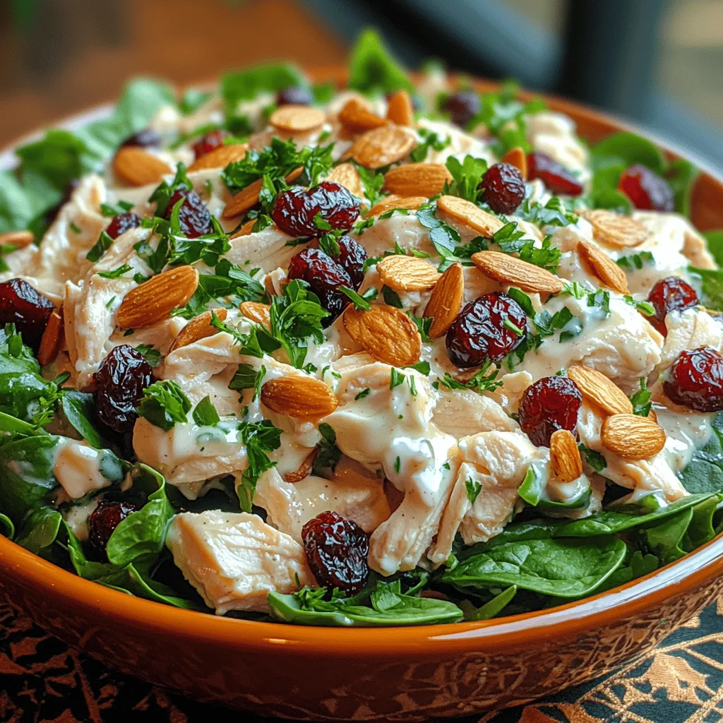 Salads have become a staple in both festive gatherings and everyday meals, celebrated for their versatility and ability to be customized to suit any palate. Whether served as a light lunch, a side dish for dinner, or a centerpiece at holiday feasts, salads can elevate a meal with their vibrant colors, fresh ingredients, and delightful textures. Among the myriad of salad options available, the Cranberry Almond Chicken Salad stands out as a perfect blend of savory and sweet, making it a crowd-pleaser for any occasion.