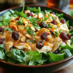 Salads have become a staple in both festive gatherings and everyday meals, celebrated for their versatility and ability to be customized to suit any palate. Whether served as a light lunch, a side dish for dinner, or a centerpiece at holiday feasts, salads can elevate a meal with their vibrant colors, fresh ingredients, and delightful textures. Among the myriad of salad options available, the Cranberry Almond Chicken Salad stands out as a perfect blend of savory and sweet, making it a crowd-pleaser for any occasion.