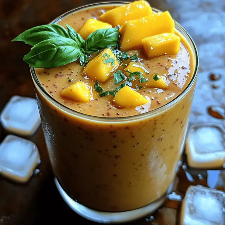 Understanding the health benefits of the ingredients in your smoothie can significantly enhance your overall experience. Let’s take a closer look at what makes each component in the Mango Basil Bliss Smoothie not only delicious but also nutritious.