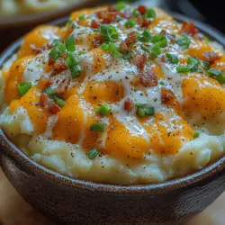 When it comes to comfort food, few dishes can rival the richness and warmth of mashed potatoes. These fluffy, creamy delights have graced tables across the globe, making them a staple in culinary traditions and gatherings. Whether served as a side dish during holiday feasts or as a comforting meal on a chilly evening, mashed potatoes have a special place in our hearts and our stomachs. This recipe for Cheesy Bacon Bliss Loaded Mashed Potatoes takes this beloved classic to a whole new level by infusing it with indulgent flavors that are sure to impress.