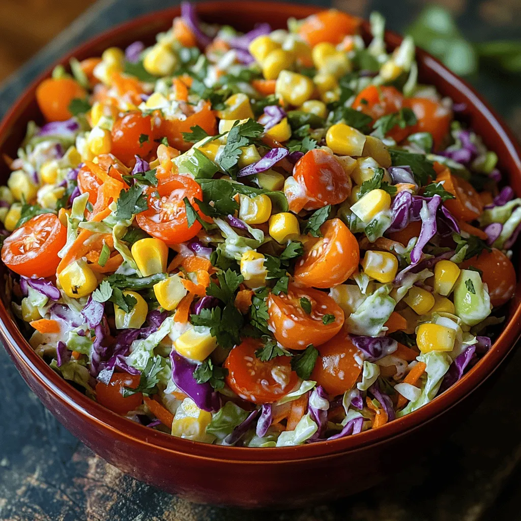 Bright, colorful, and bursting with flavor, the Cool Ranch Rainbow Slaw is a delightful twist on traditional coleslaw that promises to elevate any meal. This dish brings together a vibrant array of fresh vegetables, all tossed in a creamy ranch-inspired dressing that is both satisfying and refreshing. In today’s culinary landscape, where colorful dishes not only tantalize the taste buds but also enhance the visual appeal of our meals, this slaw stands out as a perfect choice.