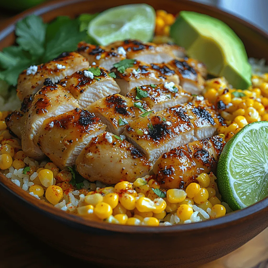 Welcome to the vibrant world of the Street Corn Chicken Rice Bowl, a delightful fusion dish that brings together the rich flavors of Mexican street corn with hearty chicken and fluffy rice. This bowl is a celebration of taste, texture, and nutrition, making it an ideal option for busy weeknight dinners or as a meal prep staple that can keep you fueled throughout the week. With its colorful ingredients and tantalizing spices, this dish is not only visually appealing but also offers a balanced meal that the whole family will love.