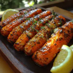 Honey Garlic Butter Roasted Carrots are a delightful fusion of sweet and savory flavors that elevate this humble vegetable into a delectable side dish. Ideal for family dinners, holiday feasts, or even casual weeknight meals, this recipe is a testament to how simple ingredients can come together to create something truly special. The combination of honey, garlic, and butter not only enhances the natural sweetness of carrots but also adds a rich, savory depth that makes every bite irresistible.