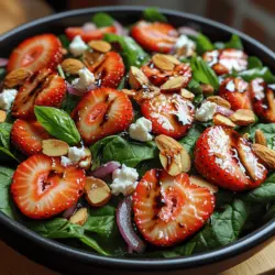 Fresh salads have long been celebrated for their vibrant flavors and nutritional benefits, making them a popular choice for health-conscious eaters and food enthusiasts alike. As the seasons change and summer approaches, the appeal of fresh produce grows, offering a myriad of delicious options for creating light, refreshing dishes. One standout option that embodies the essence of summer is the Strawberry Bliss Spinach Salad. This delectable salad effortlessly combines the sweetness of ripe strawberries with the earthy richness of baby spinach, resulting in a dish that is not only visually stunning but also bursting with flavor and health benefits.