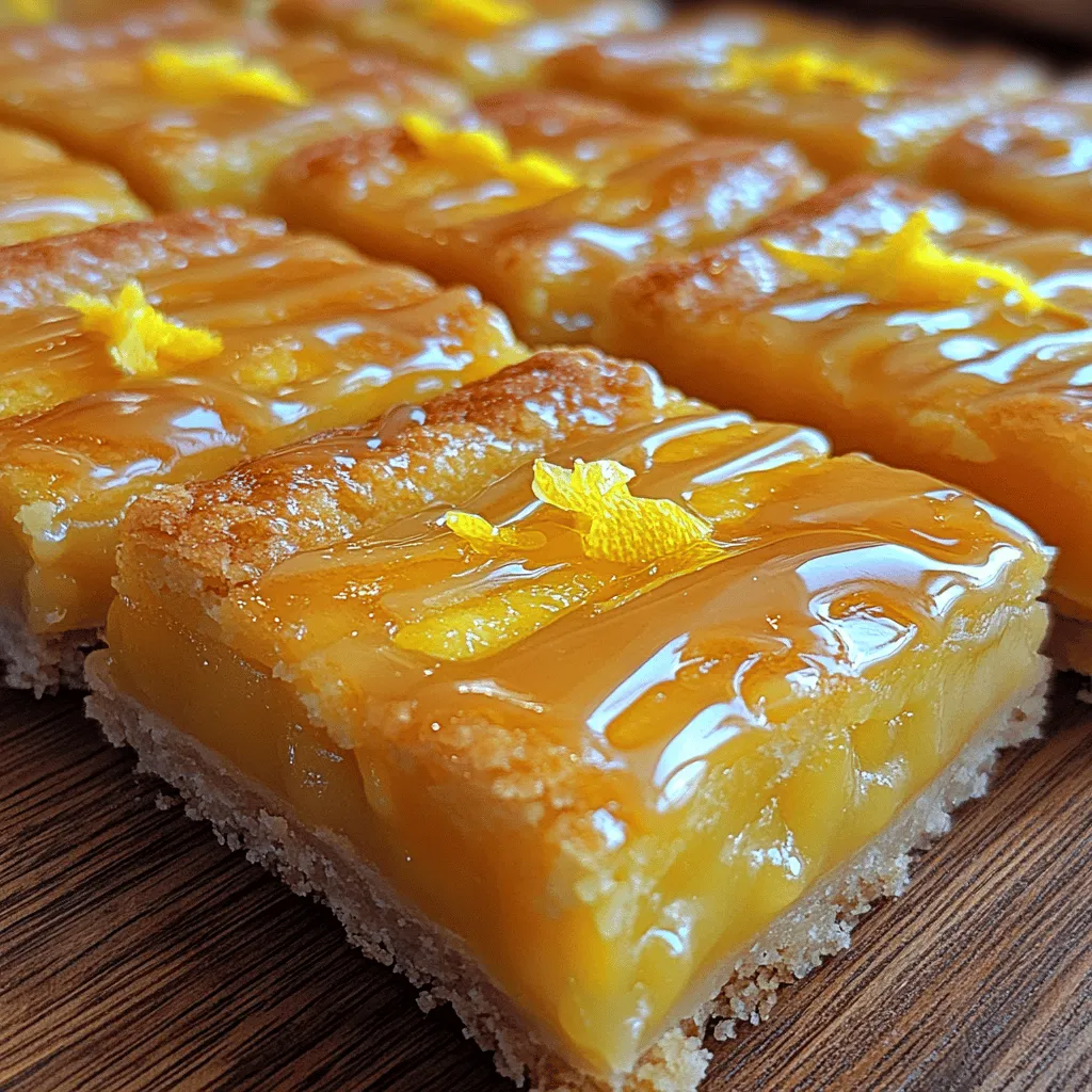 Lemon desserts have a unique ability to brighten any occasion, capturing the essence of fresh citrus and transforming it into delightful treats. Among the many lemon-inspired recipes, Glazed Lemon Zing Squares stand out for their exquisite balance of tartness and sweetness. These squares are not just a feast for the taste buds but also a visual delight, with their vibrant yellow filling and glossy glaze that beckons to be savored.