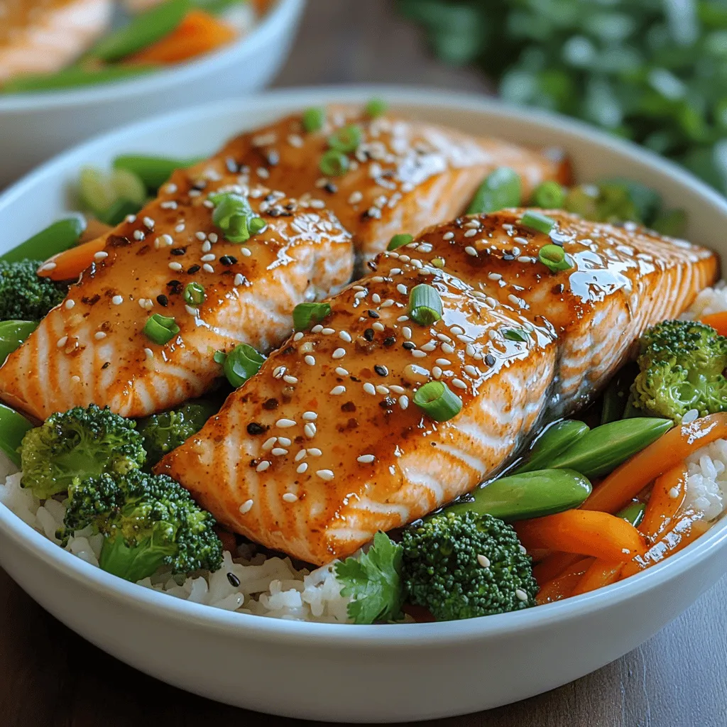 Sweet & Spicy Asian Glazed Salmon Bowls are a delightful culinary creation that masterfully combines sweet, spicy, and savory elements for an explosion of flavors in every bite. This dish encapsulates the essence of Asian cuisine, where balance and harmony are paramount. Salmon, a favored ingredient in many Asian dishes, takes center stage here, beautifully complemented by a glaze that offers a perfect contrast of flavors. Whether you’re a seasoned home cook or a kitchen novice, this recipe is not only easy to prepare but also nutritious and visually captivating, making it an ideal choice for any meal.