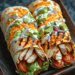 Wraps have become a staple in modern cuisine, offering a convenient way to enjoy a multitude of flavors in a portable form. Their origin can be traced back to various cultural practices of wrapping food, but they have gained popularity in contemporary dining due to their ease of preparation and versatility. Grilled Chicken Ranch Wraps combine the classic pairing of grilled chicken with ranch dressing, creating a harmonious blend of protein and flavor that appeals to all ages.