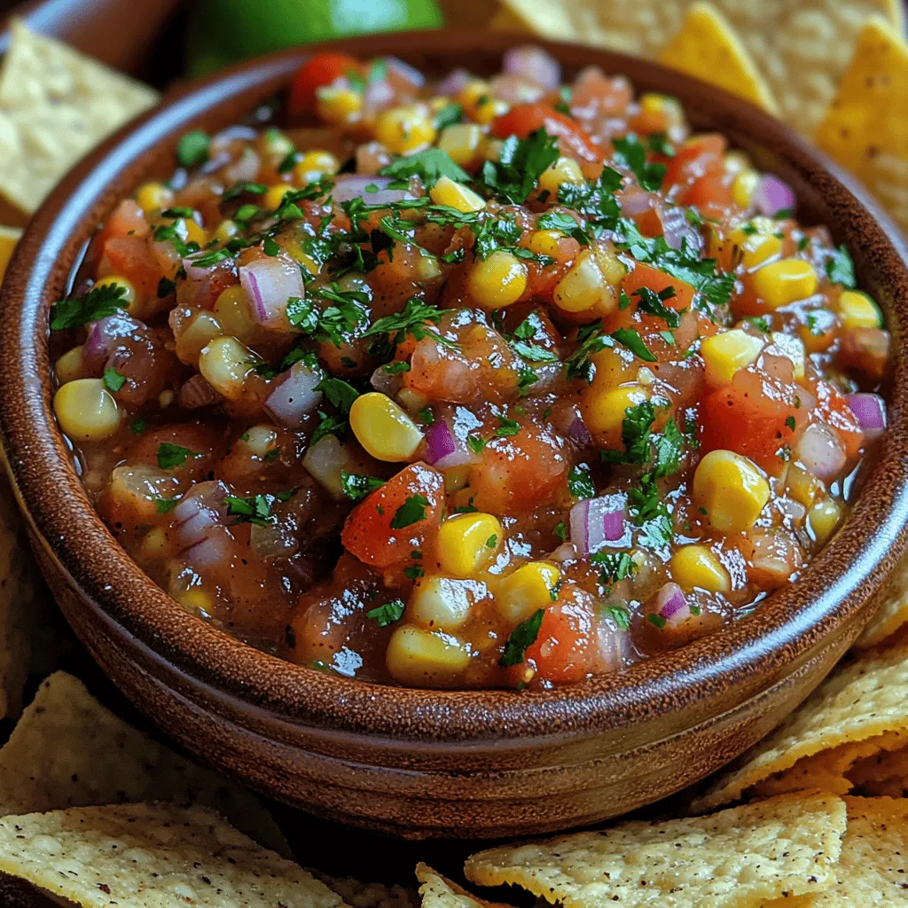 Salsa, a quintessential condiment in many cuisines, has gained immense popularity as a versatile accompaniment that can elevate any dish. From tacos and burritos to grilled meats and vegetables, salsa adds a burst of flavor that can transform a simple meal into a culinary experience. Among the myriad of salsa recipes available, corn salsa has carved out a special place in the hearts of food enthusiasts for its sweetness, crunch, and vibrant colors. Today, we’re excited to introduce you to the Zesty Chipotle Corn Salsa Fiesta—a delightful fusion of sweet corn, smoky chipotle peppers, and fresh vegetables that’s sure to impress at any gathering.