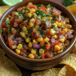 Salsa, a quintessential condiment in many cuisines, has gained immense popularity as a versatile accompaniment that can elevate any dish. From tacos and burritos to grilled meats and vegetables, salsa adds a burst of flavor that can transform a simple meal into a culinary experience. Among the myriad of salsa recipes available, corn salsa has carved out a special place in the hearts of food enthusiasts for its sweetness, crunch, and vibrant colors. Today, we’re excited to introduce you to the Zesty Chipotle Corn Salsa Fiesta—a delightful fusion of sweet corn, smoky chipotle peppers, and fresh vegetables that’s sure to impress at any gathering.