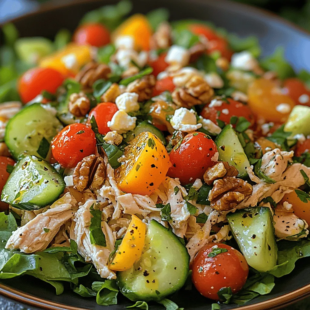 Welcome to the world of vibrant, fresh flavors with our Zesty Lemon Basil Chicken Salad. This dish is not just a meal; it’s an experience that captures the essence of summer with every bite. The combination of tender chicken, refreshing basil, and zesty lemon creates a symphony of taste that appeals to anyone looking for a light yet satisfying option. Whether you’re meal prepping for the week or hosting a summer gathering, this salad is sure to impress and satisfy your taste buds.