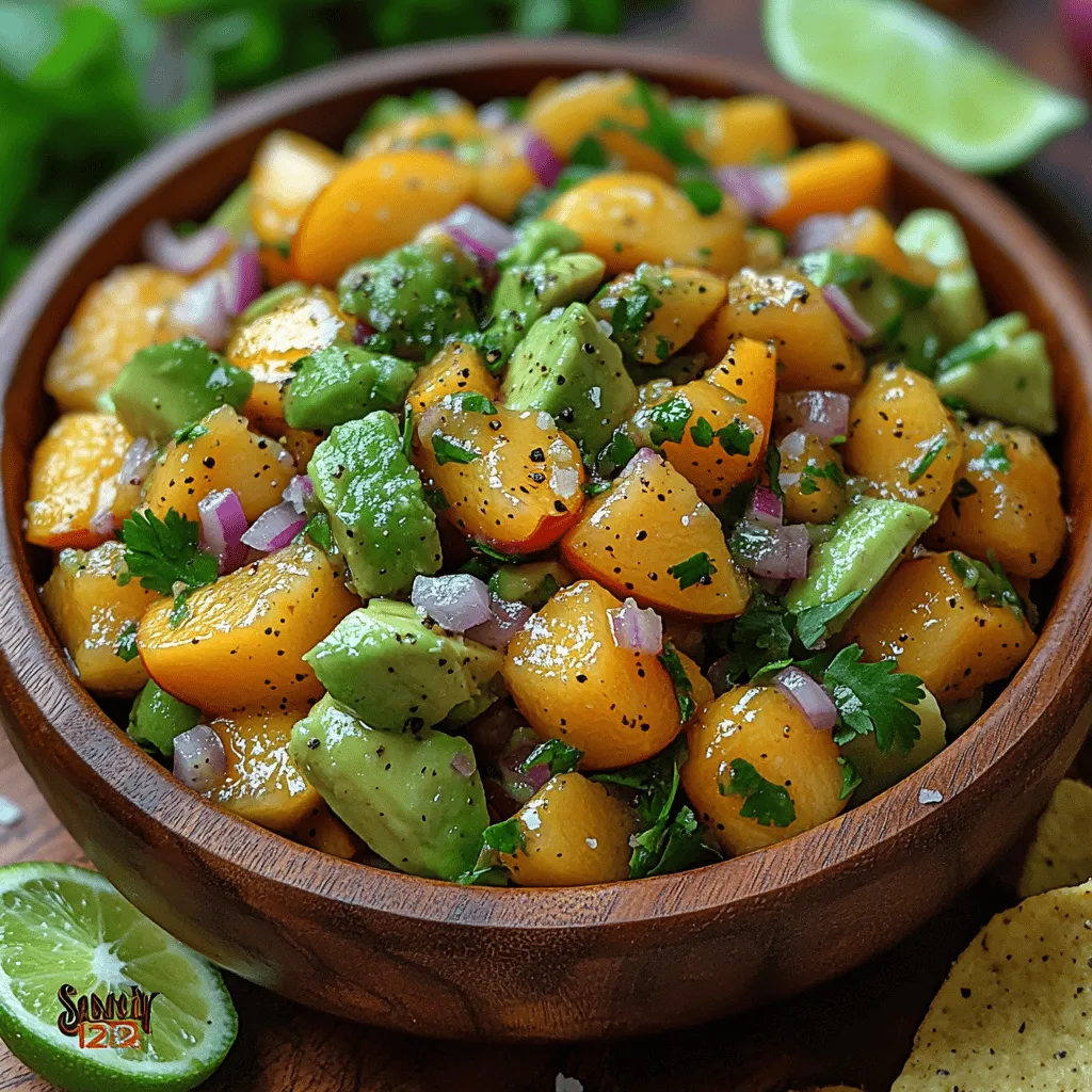 Peach & Avocado Salsa is a vibrant and refreshing dish that marries the sweet juiciness of ripe peaches with the creamy texture of avocados. This salsa is an excellent choice for those who are looking for a unique twist on traditional salsa recipes. As a versatile condiment, it can elevate grilled meats, accompany chips, or even stand alone as a delightful salad. The combination of flavors and textures creates a dish that is not only visually appealing but also packed with nutrients.