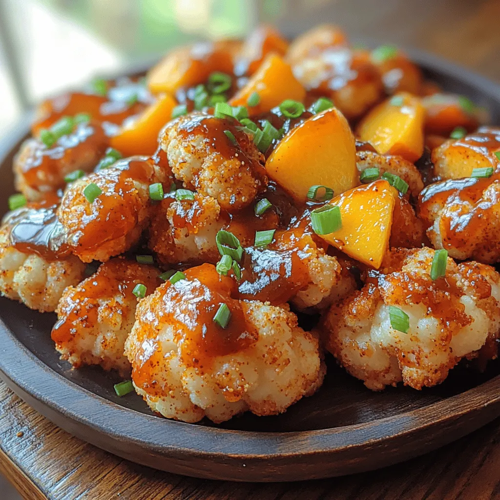 In the world of culinary delights, few dishes have captured the hearts of food enthusiasts quite like the Sweet & Spicy Peach BBQ Cauliflower Wings. This innovative recipe combines the beloved flavors of BBQ with the fresh, juicy essence of peaches, all while offering a guilt-free alternative to traditional wings. With the rise of plant-based eating, these cauliflower wings have become a trendy addition to menus across the globe, appealing to both vegetarians and meat-lovers alike. The crispy texture and bold flavor profile make them perfect for a variety of occasions—whether it's game day, a family gathering, or simply a cozy evening at home.
