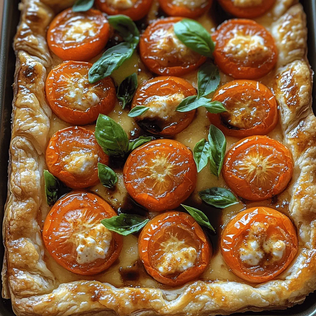 At the heart of any great tart is its base, and for the Tomato Goat Cheese Tart, that foundation is puff pastry. Puff pastry is a light, flaky pastry made by layering dough with butter, which creates multiple layers that puff up during baking. The result is a golden, crispy shell that perfectly holds the filling and provides a delightful contrast in texture.