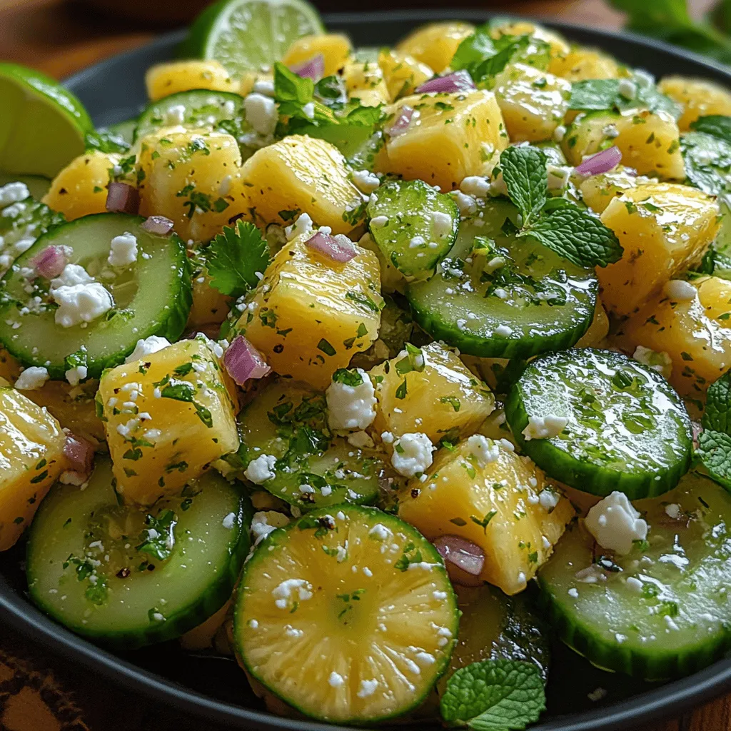 Are you looking for a dish that embodies the essence of summer? Look no further than the Refreshing Pineapple Cucumber Delight—a vibrant and flavorful salad that perfectly balances sweetness, crunch, and freshness. This delightful recipe is not only a feast for the eyes but also a nutritious option that can elevate any gathering. Whether you're hosting a backyard barbecue, heading to a picnic, or simply enjoying a light meal at home, this salad is versatile enough to complement any occasion.