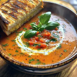 In the fast-paced world we live in, the art of cooking can often feel like a daunting task. However, there’s a certain comfort that comes with a warm bowl of soup, especially when it can be ready in just 15 minutes. Welcome to "Speedy Comfort: 15-Minute Tomato Bliss," a recipe that embodies simplicity without sacrificing flavor. This delightful dish is not only quick to prepare but also brims with the rich, vibrant flavors of tomatoes, making it a perfect meal for those busy weekdays or a cozy night in.