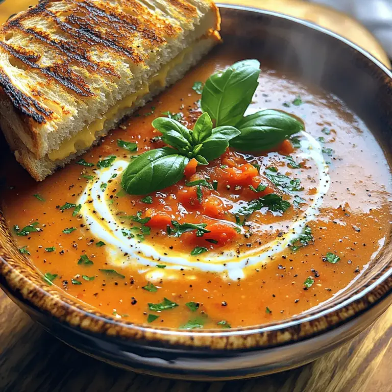In the fast-paced world we live in, the art of cooking can often feel like a daunting task. However, there’s a certain comfort that comes with a warm bowl of soup, especially when it can be ready in just 15 minutes. Welcome to "Speedy Comfort: 15-Minute Tomato Bliss," a recipe that embodies simplicity without sacrificing flavor. This delightful dish is not only quick to prepare but also brims with the rich, vibrant flavors of tomatoes, making it a perfect meal for those busy weekdays or a cozy night in.