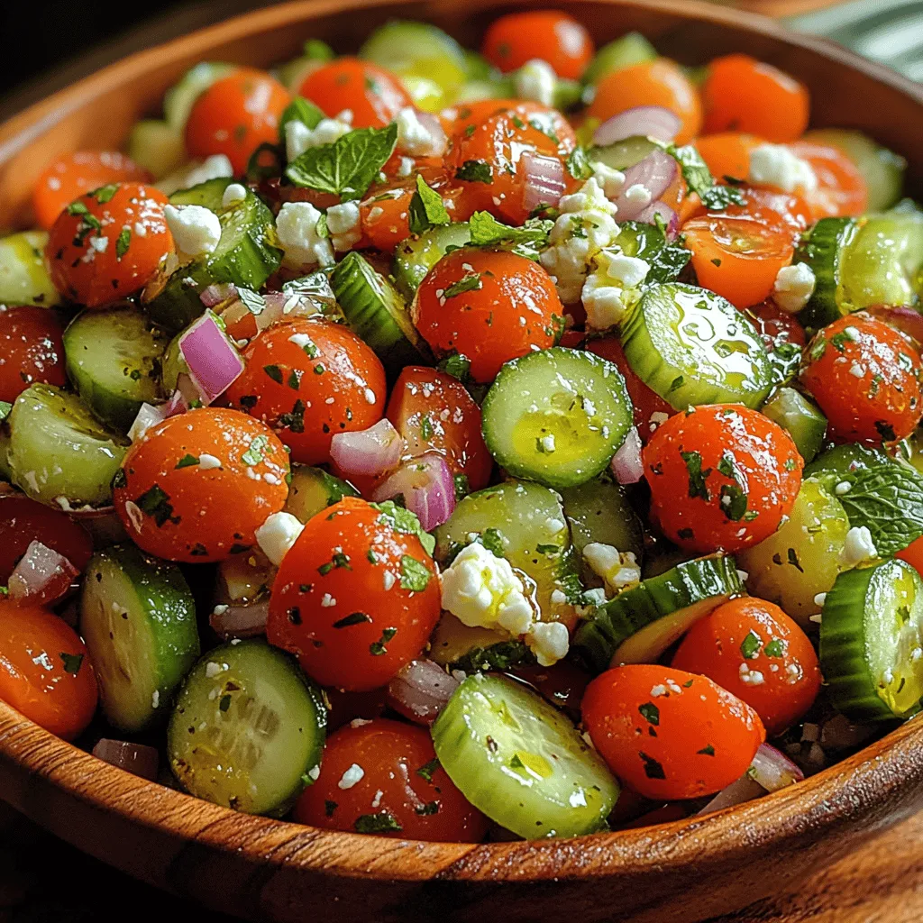 Cucumbers are a staple in many salads, and for good reason. These crunchy vegetables are composed of about 95% water, making them incredibly hydrating—perfect for hot summer days. Beyond hydration, cucumbers are low in calories and high in nutrients, offering vitamin K, potassium, and antioxidants that promote healthy skin and digestion. Their mild flavor acts as a perfect canvas for the bolder ingredients in this salad, allowing every component to shine without overpowering one another.